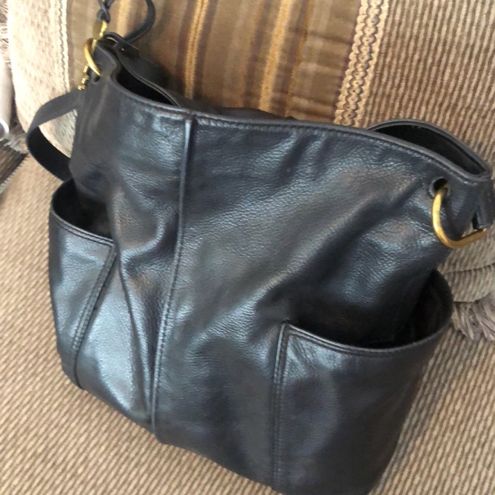 Ladies satchel style Bag  Fossil Brand All Leather - Picture 2 of 11